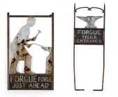 Cast Iron and Tin Blacksmith Signs